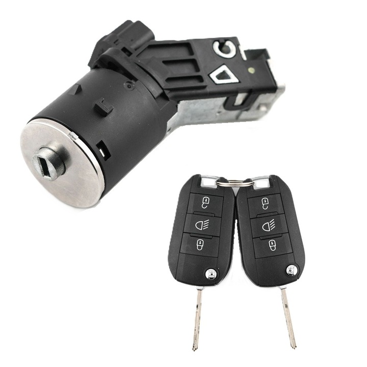 Gyújtáskapcsoló + 2 összecsukható kulcs távirányítóval, FAST, Fiat Scudo III, Citroen Jumpy III, Peugeot Expert, Toyota ProAce Verso, Opel Vivaro C, Zafira Life 2019-2025 modellekhez