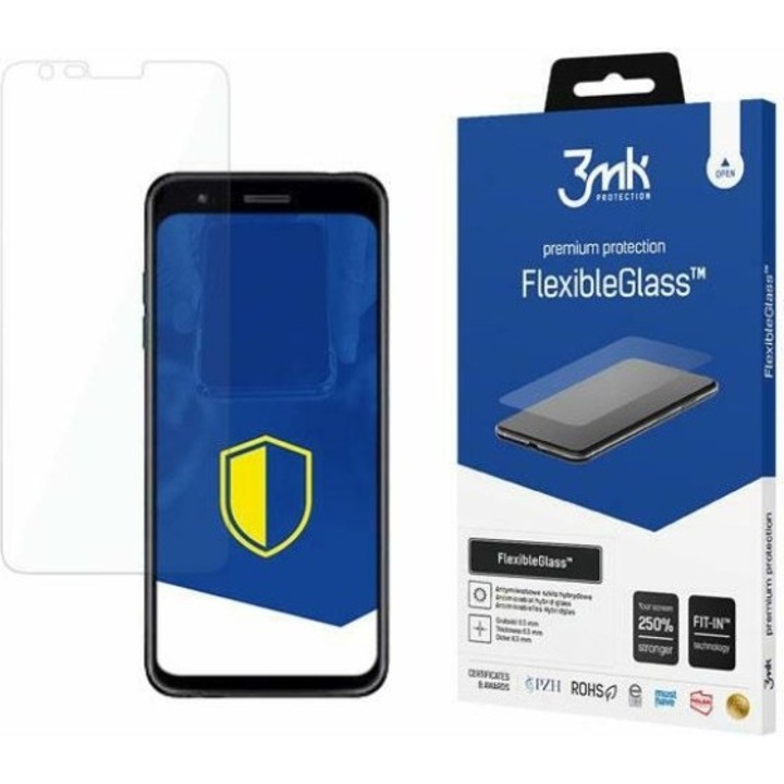Folii protectie telefoane 3MK FlexibleGlass, hibrid antibacterian, 7H, set complet, pentru LG K11