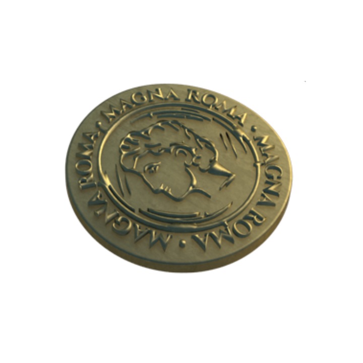 Moneda metalica, Drawlab, Magna Roma, 2 cm, auriu