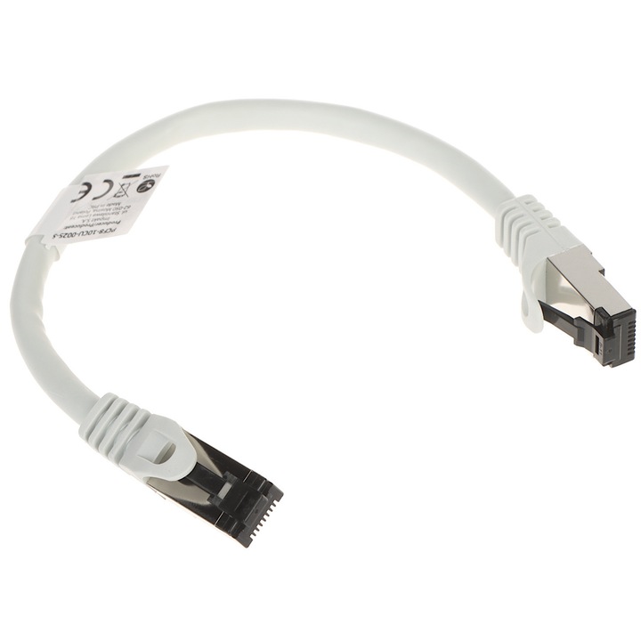 LANBERG мрежови кабел, пачкорд RJ45 S/FTP 0.25 м сив