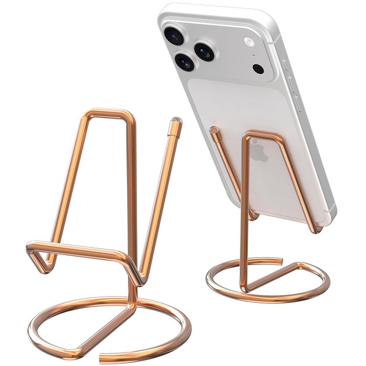 Chucai asztali telefontartó, minimalista design, arany, kompatibilis minden mobiltelefonnal