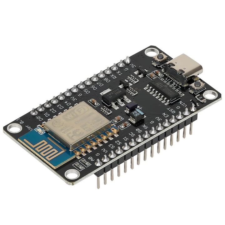 Chucai ESP8266 WiFi NodeMCU V3 modul, 30PIN, USB-C, 11 I/O port, 1 analóg port, IoT projektekhez és automatizáláshoz