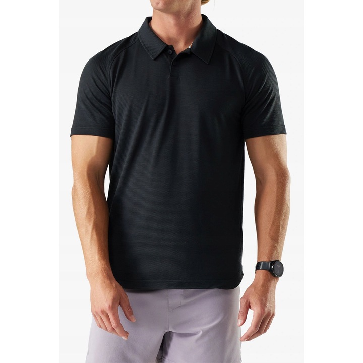 Tricou sport barbati, Smartwool, plasa, negru