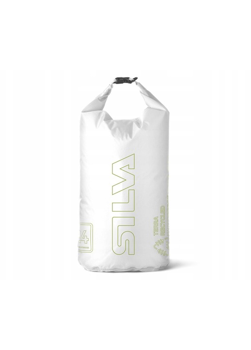Водоустойчива чанта Silva Terra Dry Bag 24L, бял/зелен, 100% полиестер 70D
