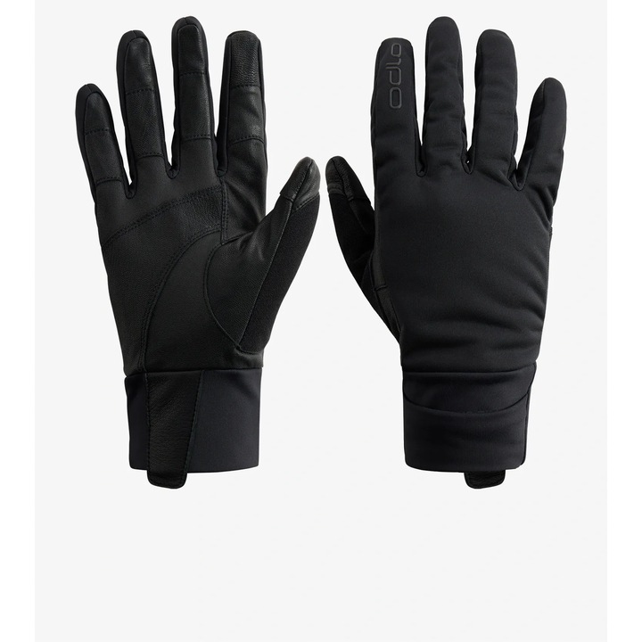 Manusi sport Odlo Nordic Warm Gloves Full Finger, negru, XL, cu protectie termica si compatibile cu ecranele tactile