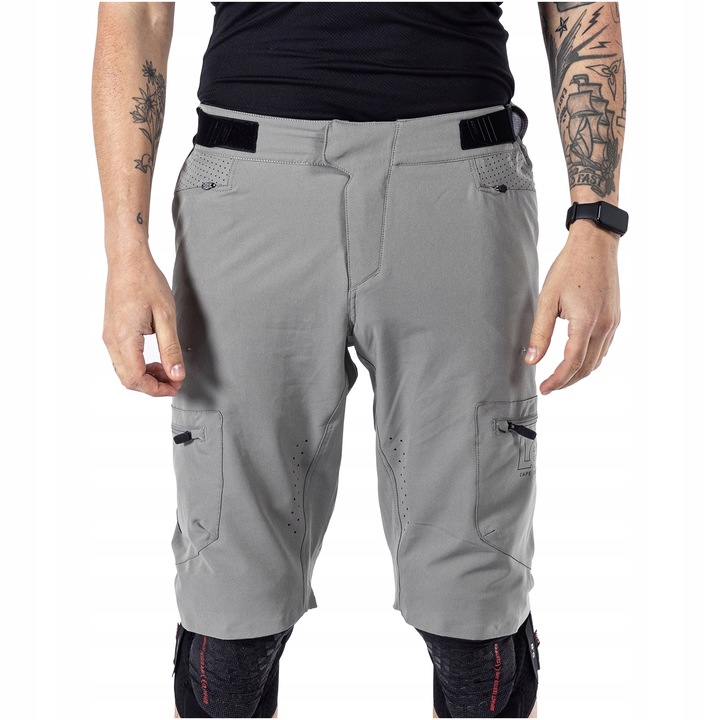 Pantaloni sport barbati, Leatt, pantaloni scurti ciclism MTB Enduro 2.0, gri, fabricatie de calitate, S INTL