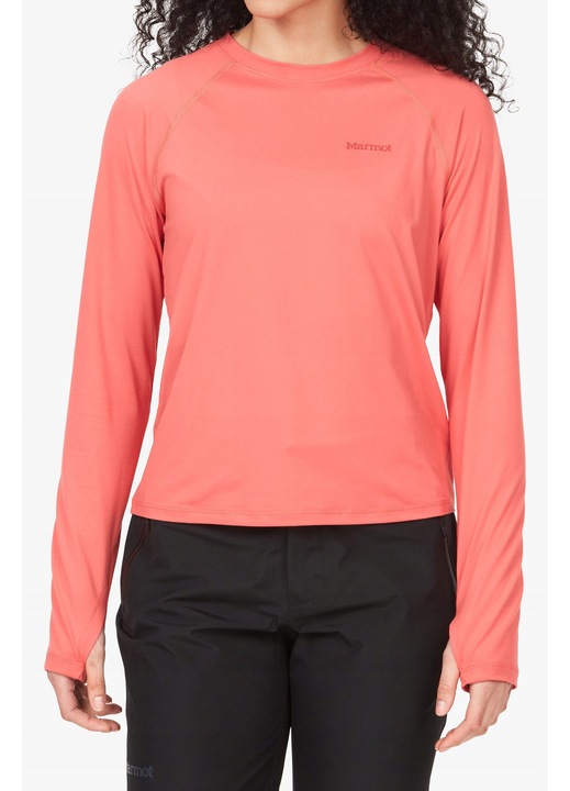Hanorac sport dama Marmot Windridge LS, uscare rapida, protectie UV UPF50+, grapefruit, textil