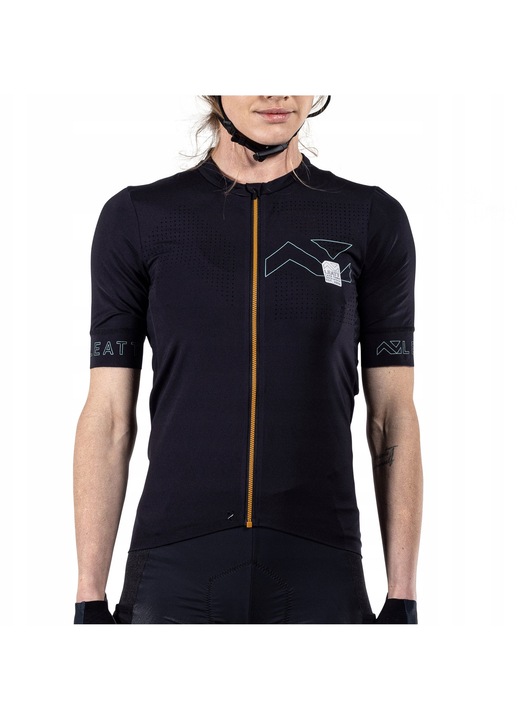 Tricou sport dama, LEATT, MTB Endurance 5.0, usor si elastic, negru, tesatura ecologica