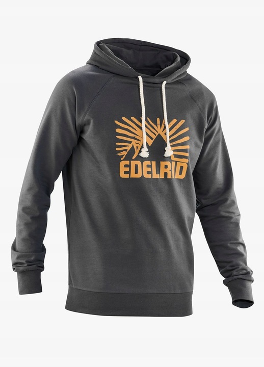 Hanorac barbati Edelrid Tecu Hoody, cu gluga, bumbac, gri