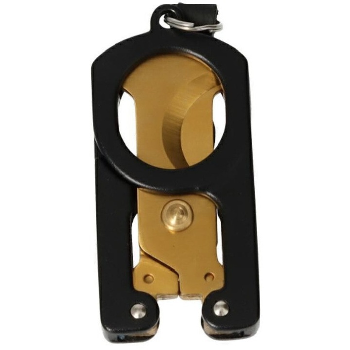 Taietor pliabil de trabucuri Angelo, design elegant, compact, negru aurit