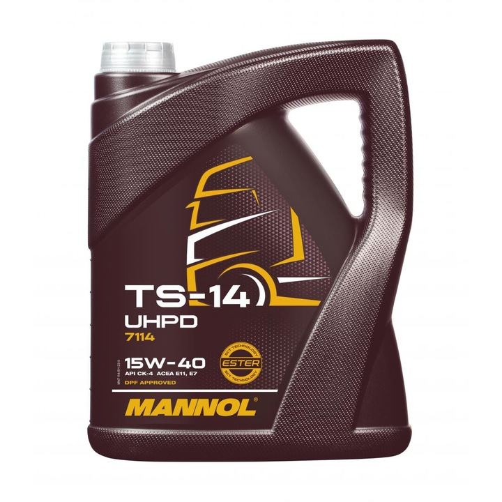 Ulei motor Mannol TS-14 UHPD 15w40 5L, sintetic, pentru motoare diesel si pe gaz, aprobat Volvo, Mack, Renault