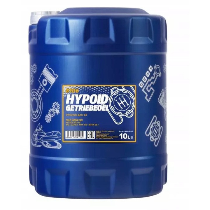 Ulei cutie viteze Mannol Hypoid 80W-90, 10L, multisezon, mineral