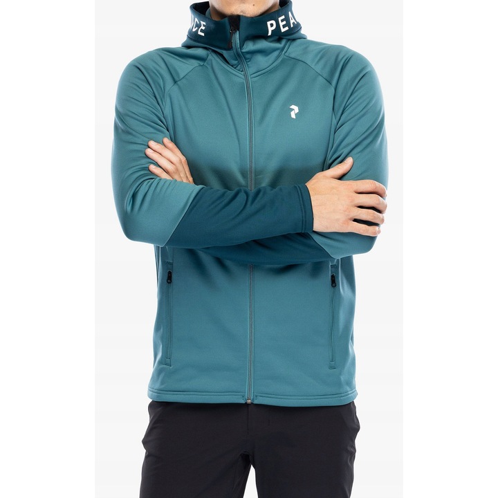 Bluza cu gluga Peak Performance Rider Zip Hood, elastica, rapid uscare, multicolor, marimea S