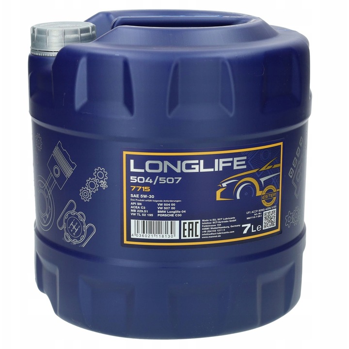 Ulei motor Mannol 5w30 Longlife VW 504/507, 7L