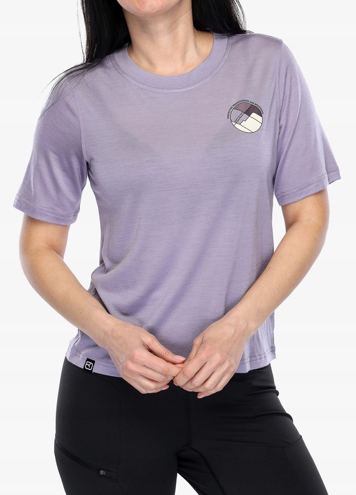 Tricou dama Ortovox 140 Cool Round, mov, merino