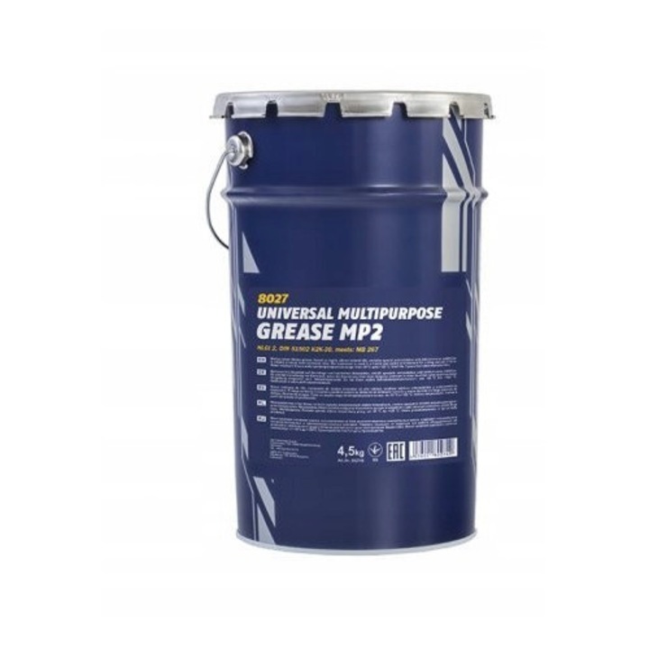 Csapágyzsír, univerzális Mannol 8027, 4,5 kg, vízálló, mechanikai stabilitás