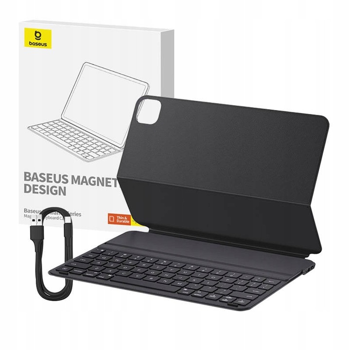 Калъф за таблет с магнитна клавиатура Baseus Brilliance за iPad Air 4/5 10.9" и iPad Pro 11", черен, 367.6g