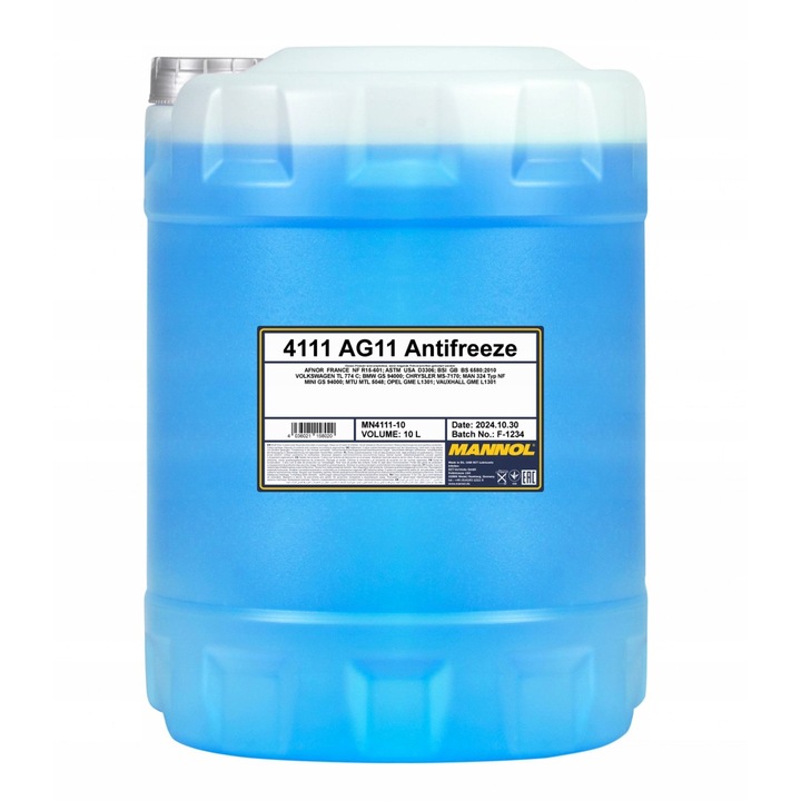 Antigel Mannol AG11 Concentrat 10L, Niebiesc, Protectie anticoroziva, Prevenire depuneri