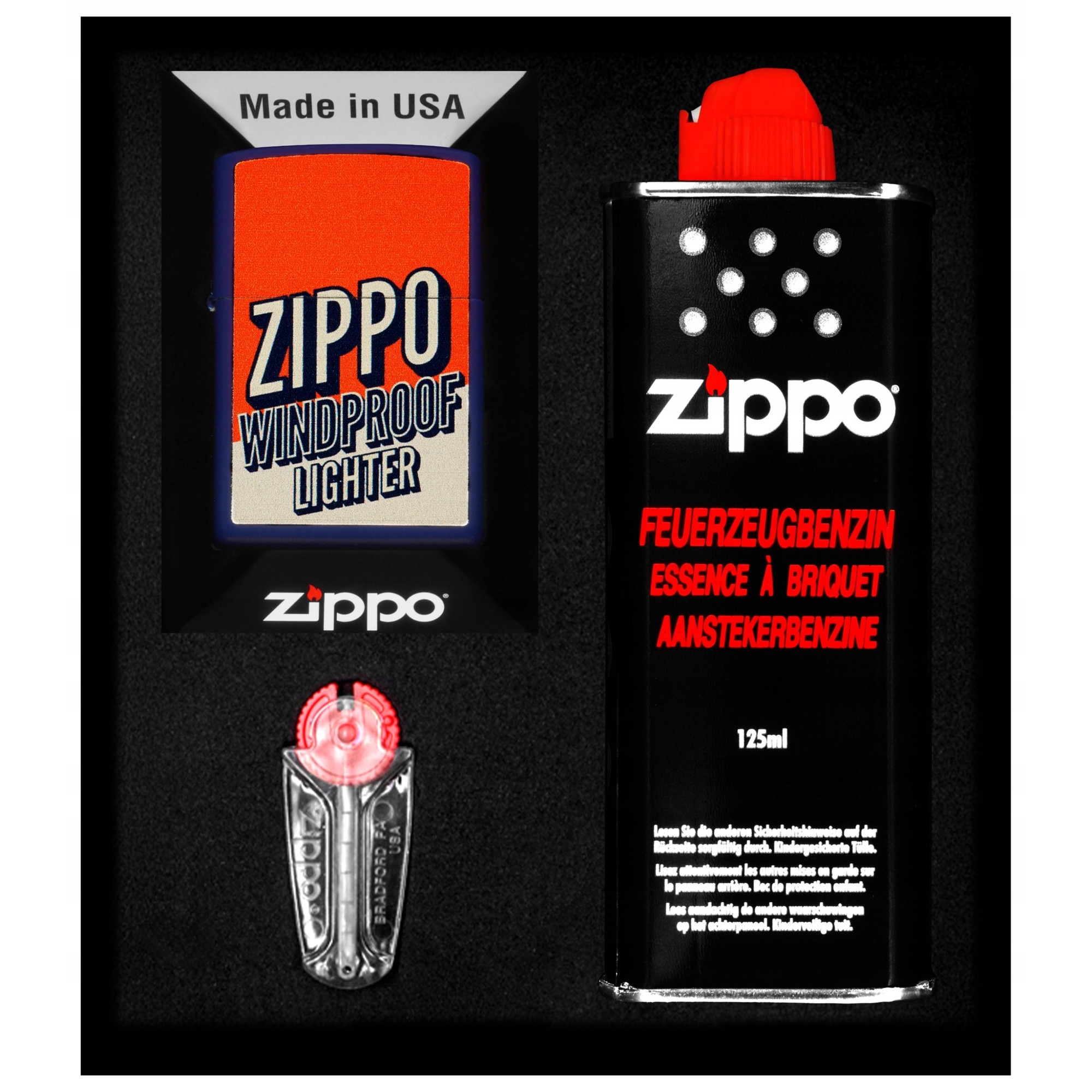 Bricheta Zippo, sistem WINDPROOF, design clasic, cutie cadou - eMAG.ro