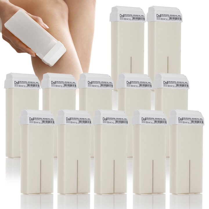 Ceara de epilare in rola DOLL Xanitalia, zinc, set 12 bucati, 100 ml