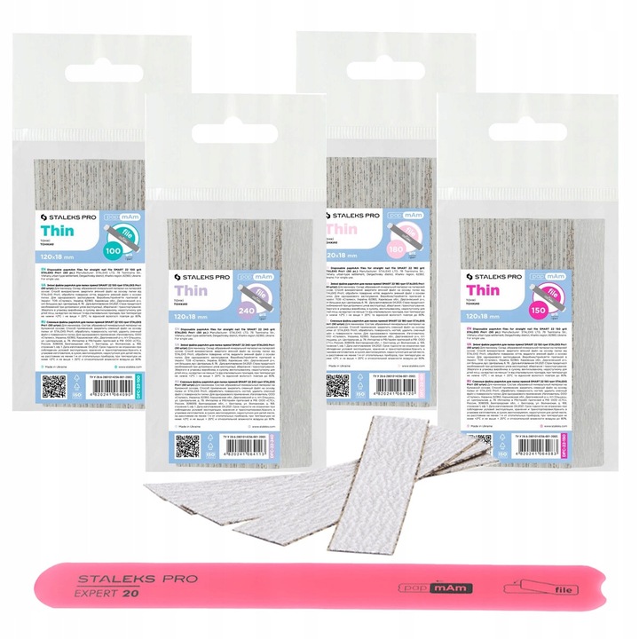 Set 200x Naklaci pentru Pilnica Staleks PapMam, Gradare 100/150/180/240, Baza Plastica SPBE-20