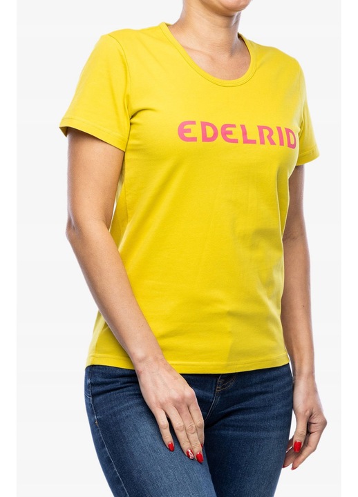 Tricou dama, Edelrid, Corporate T-Shirt II, galben, bumbac