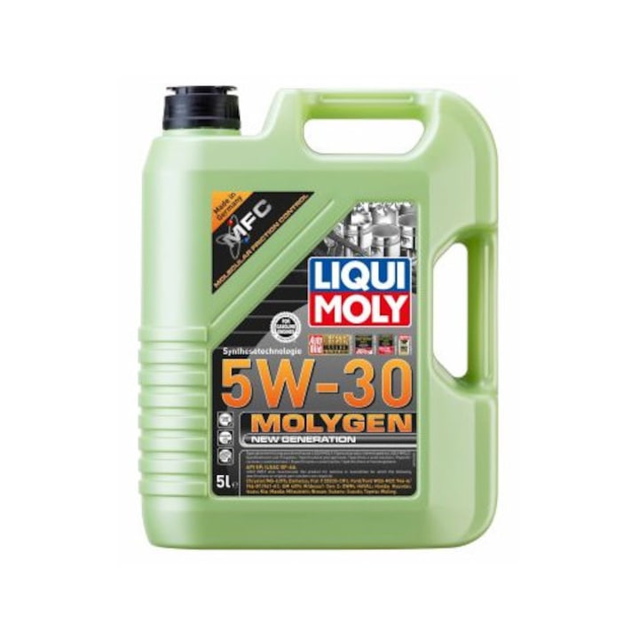 Ulei motor Liqui Moly Molygen 5W30 5L, sintetic, pentru motoare diesel, compatibil cu DPF