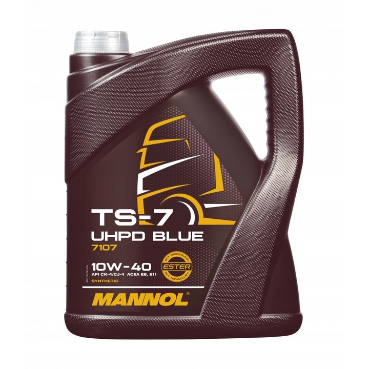 Ulei motor Mannol TS-7 Blue UHPD 10W40 5L, pentru motoare turbodimensionate, protectie anti-coroziune, stabilitate oxigenata