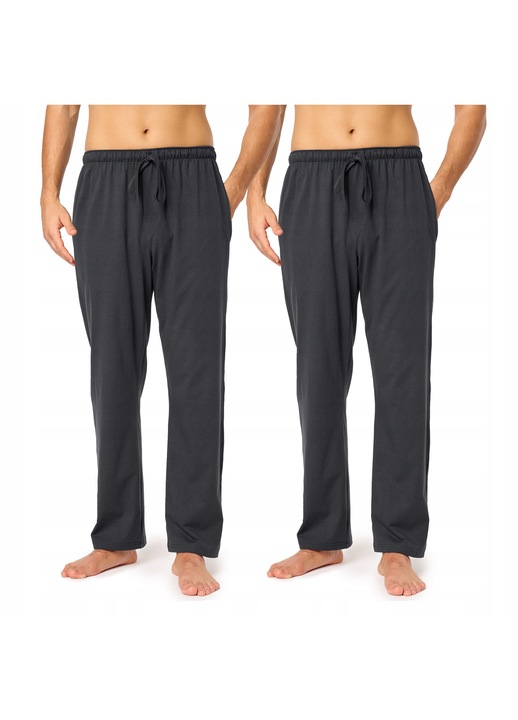 TIMONE férfi pizsamanadrág, hosszú, zsebes, fekete, pamut, 2XL INTL