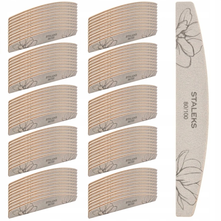 Pilnic cosmetic Staleks LODKA mineral 80/100, set 100 bucati