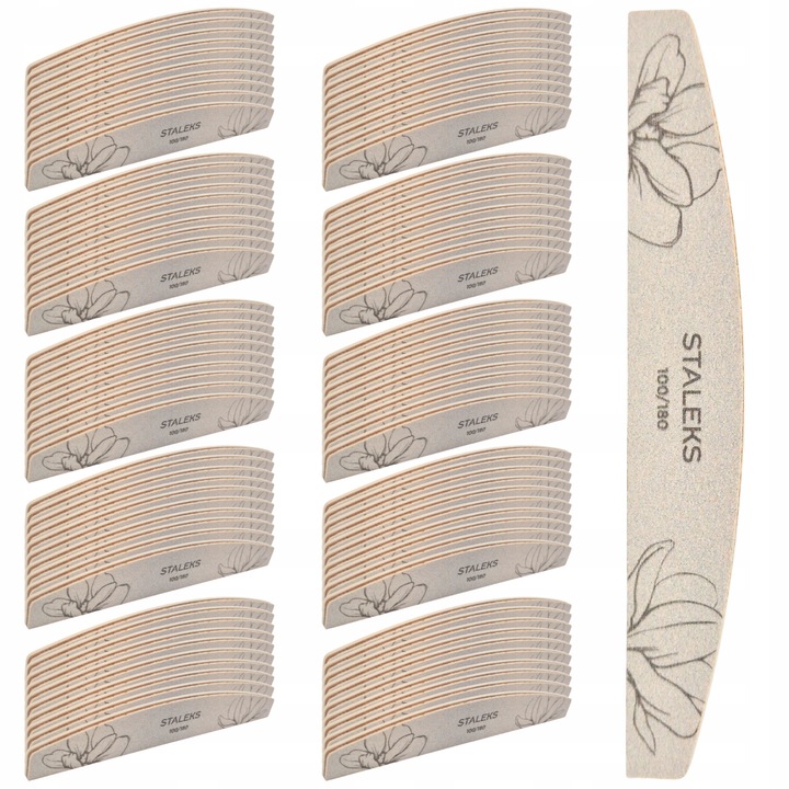 Pilnic cosmetic Staleks LODKA mineral 100/180, set 100 bucati