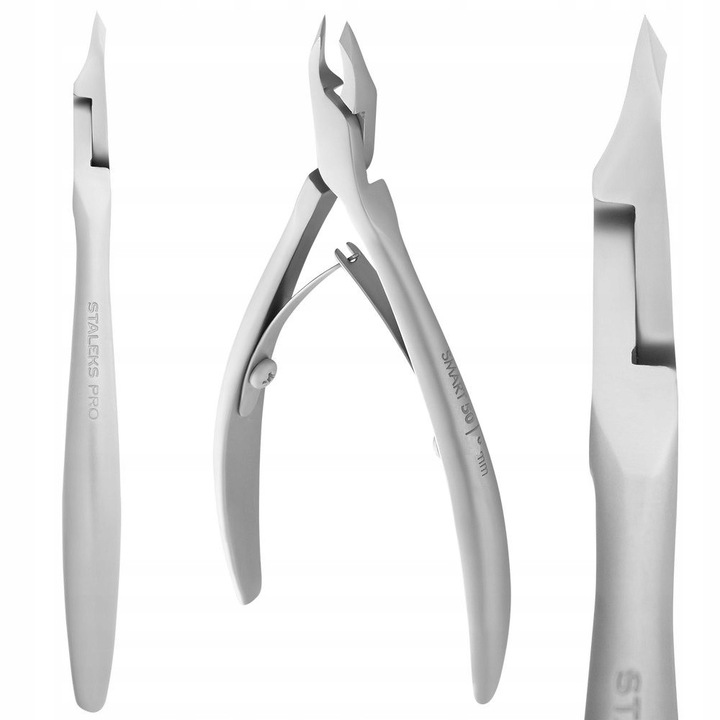 Cazki pentru cuticule Staleks Smart NS-50-4, 4 mm, din otel AISI 420, ergonomice, cu suprafata satinat