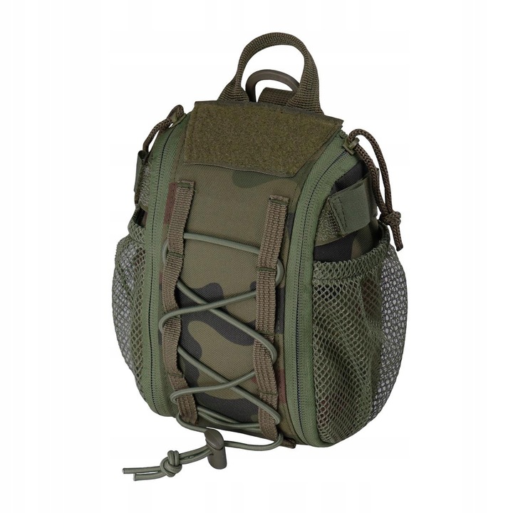 Trusa sanitara Camo, model IFAK-PCH, verde, dimensiuni 20x13x8cm, material poliester 600D, sistem Molle