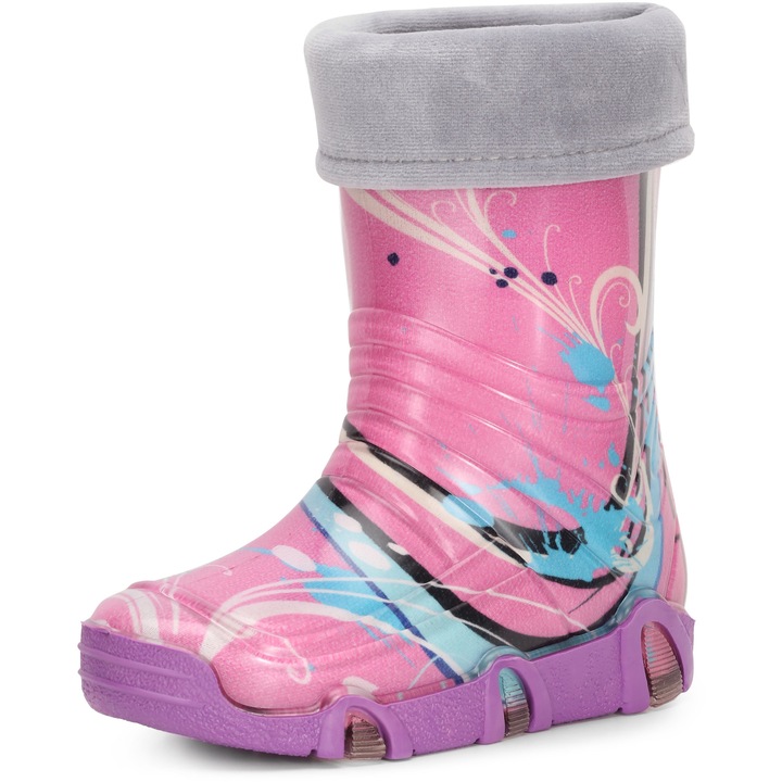 Cizme pentru fete, Ladeheid, impermeabil, antiderapant, multicolor, PVC