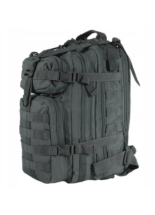 Taktikai hátizsák Camo Military Gear Assault 25l, 2 rekeszes, vízálló, szürke, 42x25x25cm