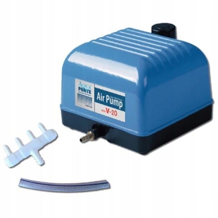 Hailea V-20 levegőpumpa, 20L/perc, 15W, 230x185x180mm, 4 kimenetes készlet