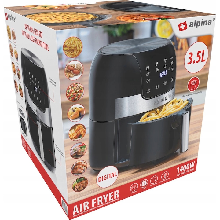 Friteuza cu aer cald Alpina BL-27221, 1800W, 9l