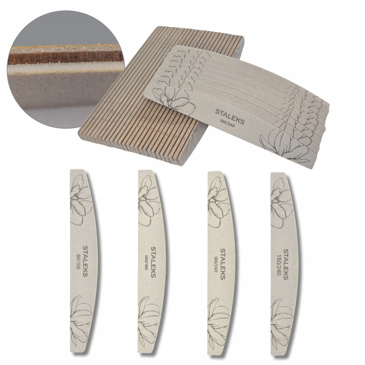 Set 100 Pile cosmetice Staleks LODKA mix 100/180, 180/240, 80/100, 150/240