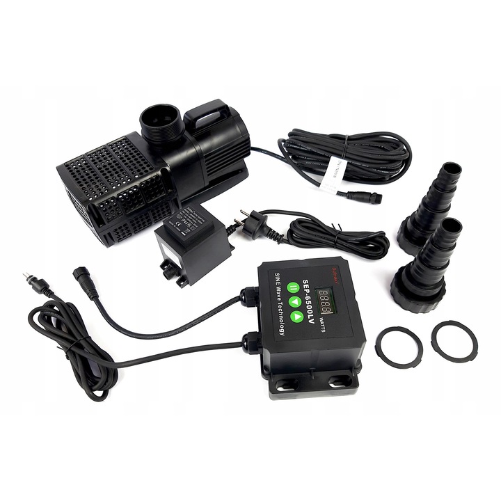 Водна помпа Jebao SEP 6500 12V ECO, 6500 л/ч, 50W, 3,5 м, пълен комплект