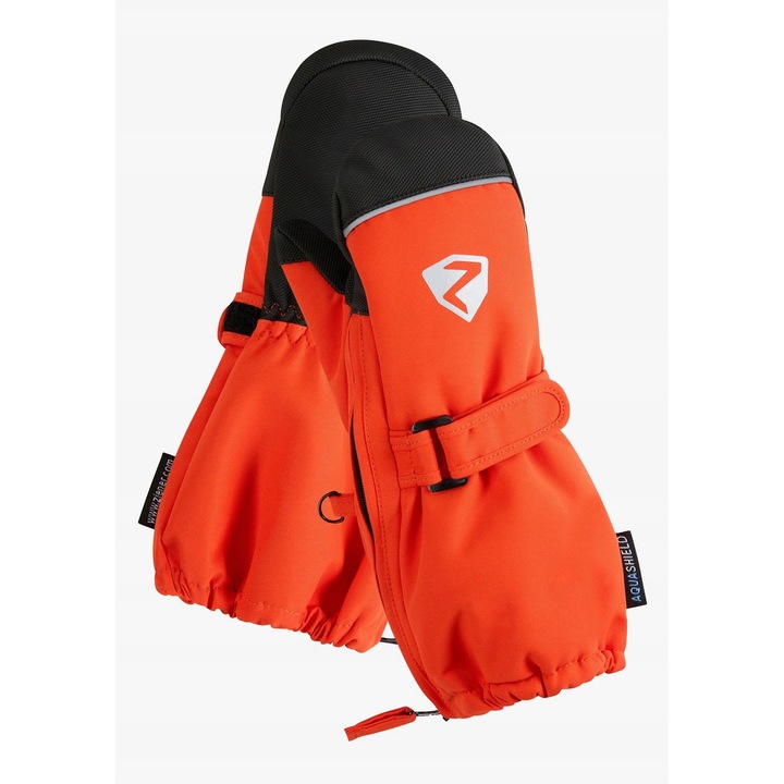 Manusi copii Ziener Lanupo AS Mitten Minis, impermeabile, orangered, 104 cm