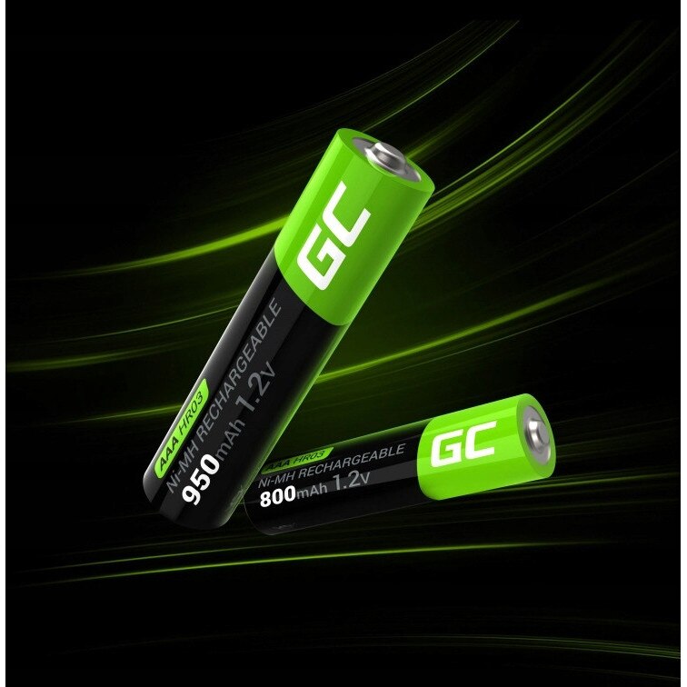 Set 12 Baterii R3 AAA 800mAh Green Cell pentru Lampi Solare de Gradina ...