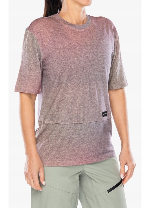 Tricou sport dama Ortovox 185 Merino Patch Print, respirabil, mov, lana merino, XS INTL