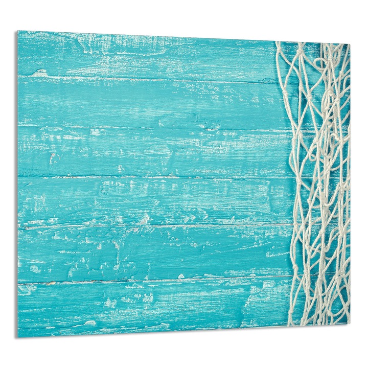 TMK ArtDeko üveg konyhai panel 65x60 cm, türkiz, multifunkcionális