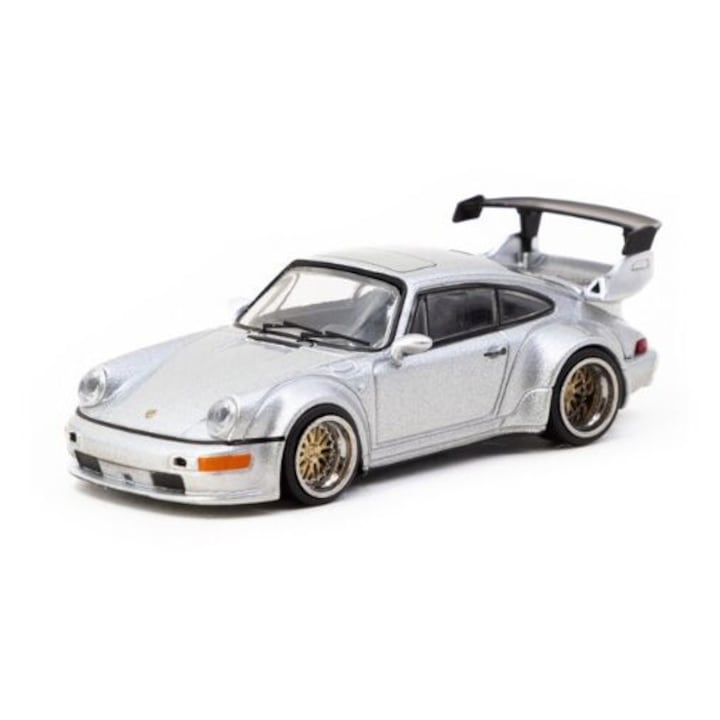 Porsche Rwb 964 ezüst autómodell 1:64 Tarmac Works