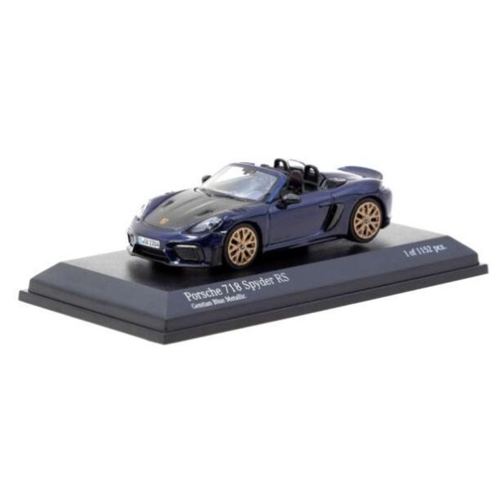 Porsche 718 Spyder Rs Gentian Blue 1:64 Tarmac Works autómodell