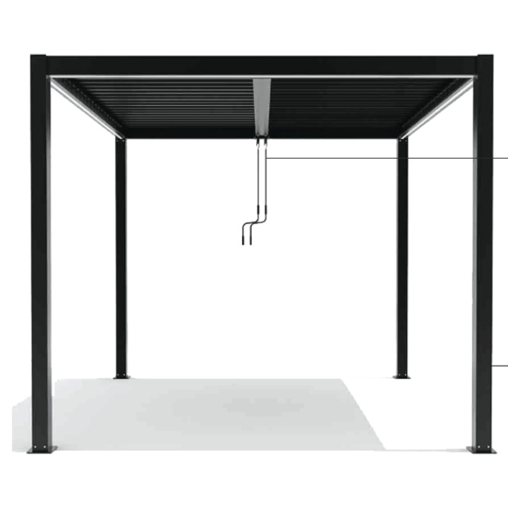 Pergola Solume 4x4m alumínium antracit funkcionális modern
