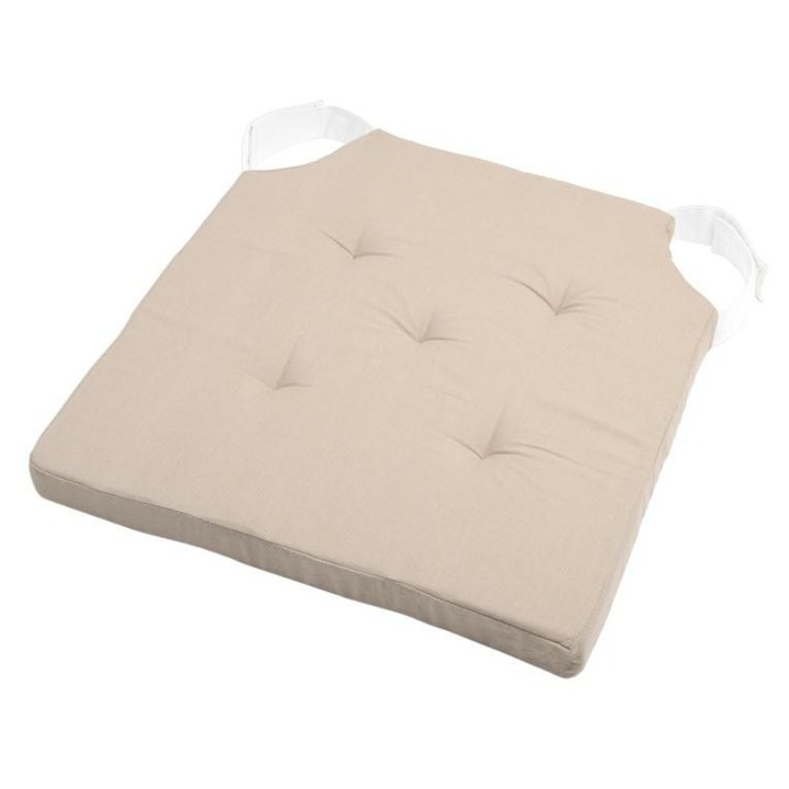 Perna decorativa DUO, STOF, 38x38cm, bej, cu prindere cu arici