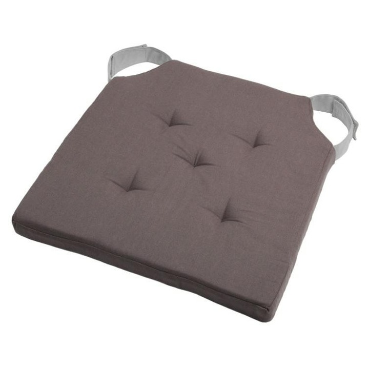 Perna decorativa DUO, STOF, 38x38cm, gri, cu prindere cu arici