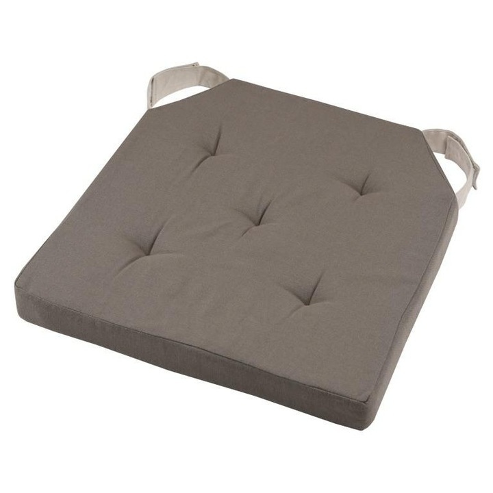 Perna decorativa DUO, STOF, 38x38cm, taupe, cu prindere cu arici