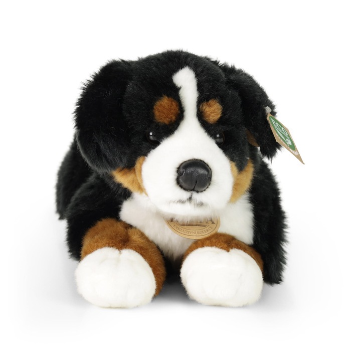 Jucarie de plus, Rappa, caine Bernese, 44 cm, Eco Friendly, pozitie culcata